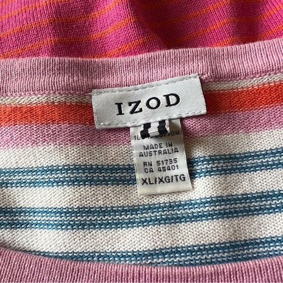 Izod Striped Knit Long Sleeve Shirt - Picture 4 of 5
